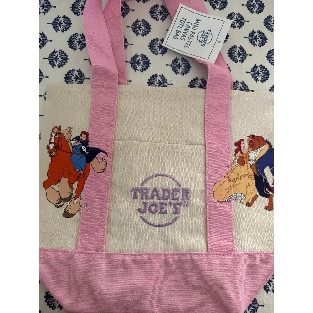 Disney Belle Double Sided Custom Made Trader Joes Mini Tote